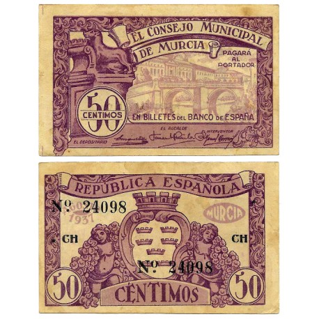 Murcia. 1937. 50 Céntimos (MBC)