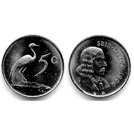 (67.2) Sudáfrica. 1966. 5 Cents (SC)