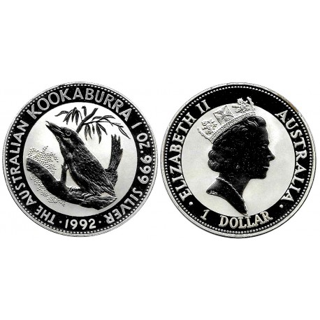 Australia. 1992. 1 Dollar (EBC+) (Plata) 31,10 gr, de .999 Milésimas