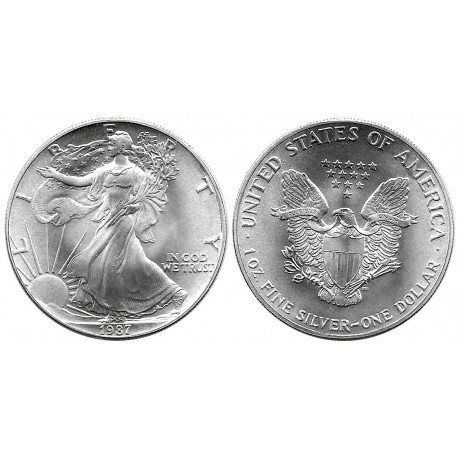 (273) Estados Unidos de América. 1987. 1 Dollar (SC) (Plata) 31,10 gr. de .999 Milésimas