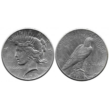 (150) Estados Unidos de América. 1926. 1 Dollar (MBC+) (Plata)