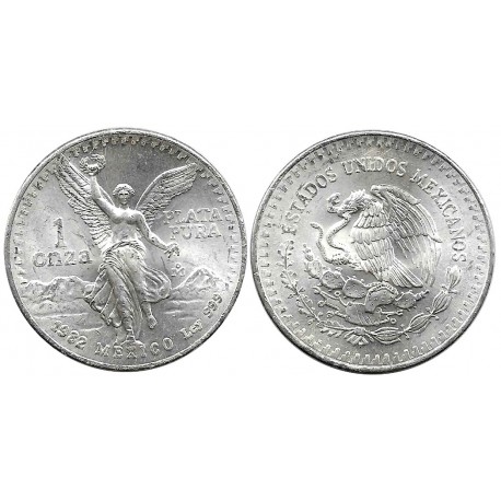 (494.1) Estados Unidos Mexicanos. 1982. 1 Onza (SC-) (Plata) 31,10 gr. de .999 Milésimas