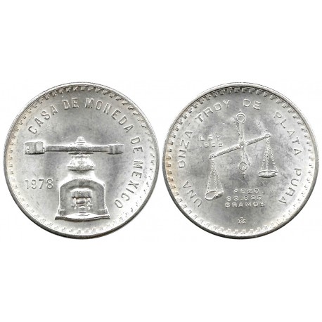 (M496.1) Estados Unidos Mexicanos. 1978. 1 Onza (SC) 33,625gr. de .925 Milésimas