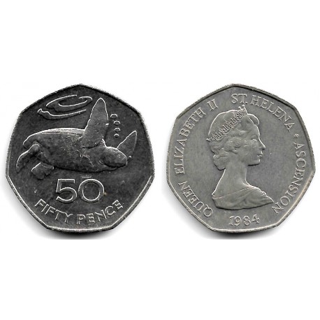 (5) Santa Helena y Ascensión. 1984. 50 Pence (EBC+)
