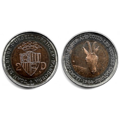 (21) Andorra. 1984. 2 Diners (SC)