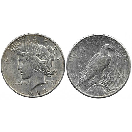 (150) Estados Unidos de América. 1928(S). 1 Dollar (MBC) (Plata)