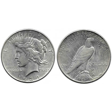 (150) Estados Unidos de América. 1934(D). 1 Dollar (MBC) (Plata)