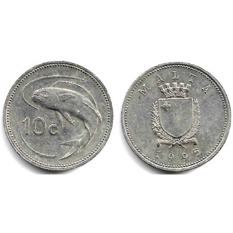 (96) Malta. 1995. 10 Cents (MBC)