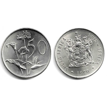 (87) Sudáfrica. 1970. 50 Cents (SC)