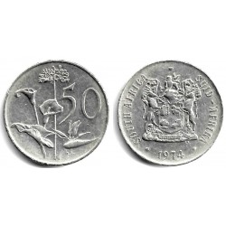 (87) Sudáfrica. 1974. 50 Cents (MBC)