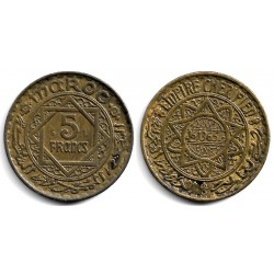 (Y43) Marruecos. 1365AH. 5 Francs (MBC)