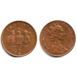 (1065) Gibraltar. 2007. 2 Pence (MBC)