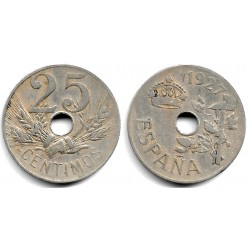 Alfonso XIII. 1927. 25 Céntimos (BC/BC+) Ceca de Madrid PC-S