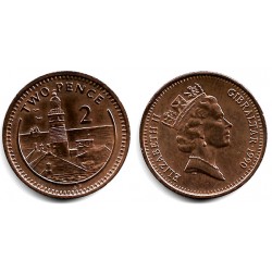(21) Gibraltar. 1990. 2 Pence (EBC)