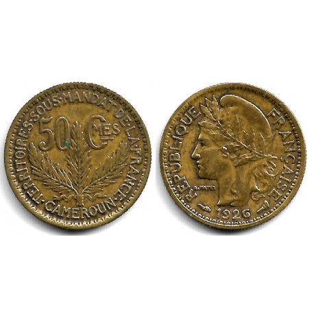 (1) Camerún. 1926. 50 Centimes (MBC)
