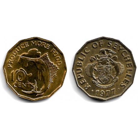 (32) Seychelles. 1977. 10 Cents (EBC+)