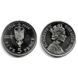 (1049) Gibraltar. 2004. 5 Pence (SC)
