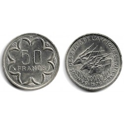 (11) Estados África Central. 1976. 50 Francs (SC) D, Gabón