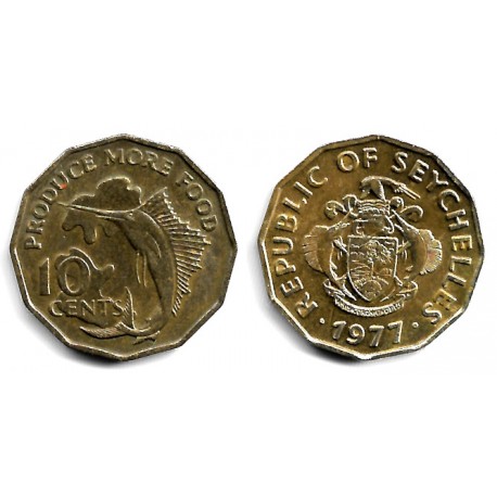(32) Seychelles. 1977. 10 Cents (EBC+)
