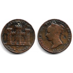 (1) Gibraltar. 1842. Half Quart (BC) Agujereada