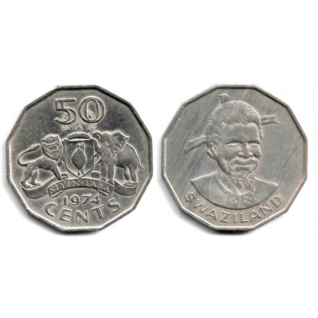 (12) Suazilandia. 1974. 50 Cents (MBC)