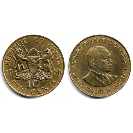(18) Kenia. 1986. 10 Cents (MBC-)