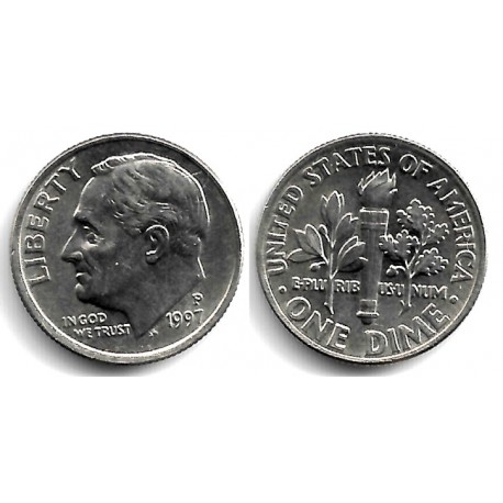 (195a) Estados Unidos de América. 1997(P). 1 Dime (SC)
