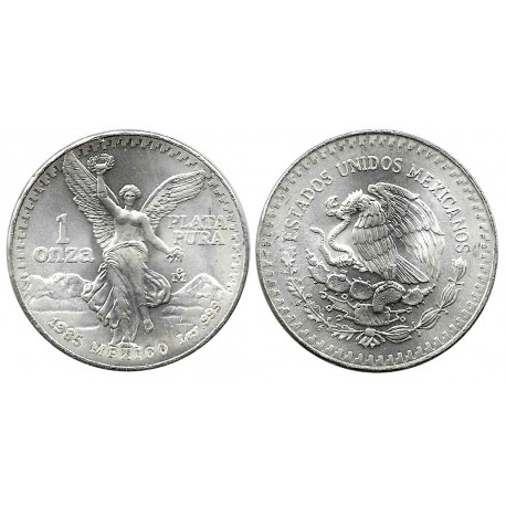 (494.1) Estados Unidos Mexicanos. 1985. 1 Onza (SC) (Plata) 31,10 gr. de .999 Milésimas