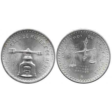(M49b.4) Estados Unidos Mexicanos. 1979. 1 Onza (EBC+) (Plata) 33,625 gr. de .925 Milésimas