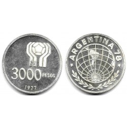 (20) Argentina. 1978. 3000 Pesos (EBC) (Plata)