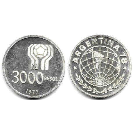 (20) Argentina. 1978. 3000 Pesos (EBC) (Plata)