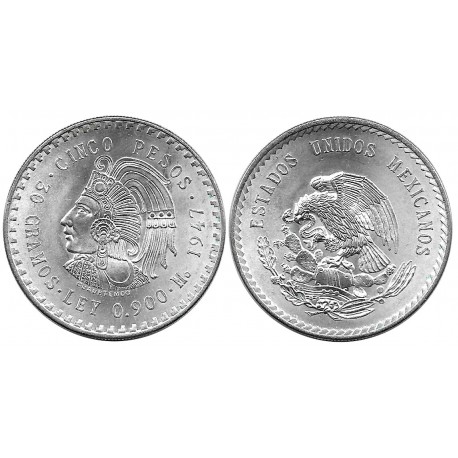 (465) Estados Unidos Mexicanos. 1947. 5 Pesos (SC) (Plata)