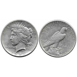 (150) Estados Unidos de América. 1921. 1 Dollar (MBC+) (Plata)