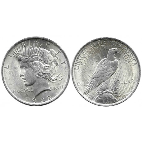 (150) Estados Unidos de América. 1922. 1 Dollar (EBC+) (Plata)