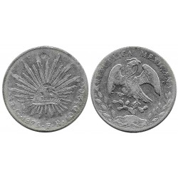 (377.8) República Mexicana. 1875. 8 Reales (BC+) (Plata) Ceca de Guanajuato FR
