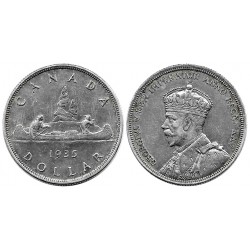 (30) Canadá. 1935. 1 Dollar (EBC) (Plata)