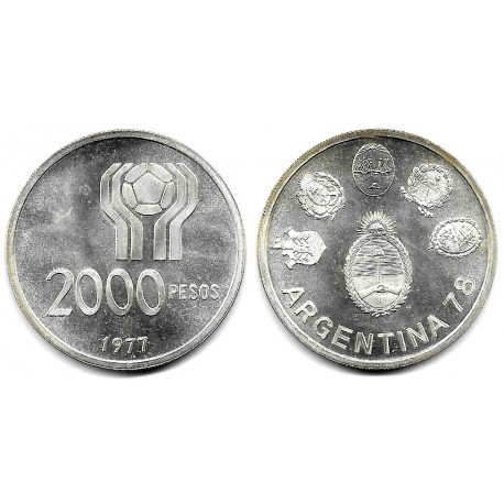 (79) Argentina. 1978. 2000 Pesos (EBC+) (Plata)