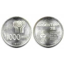 (78) Argentina. 1977. 1000 Pesos (EBC+) (Plata)