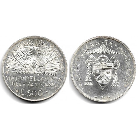 (140) Ciudad del Vaticano. 1978. 500 Lira (EBC+) (Plata)
