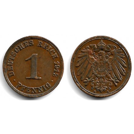 (10) Imperio Alemán. 1912(A). 1 Pfennig (EBC)