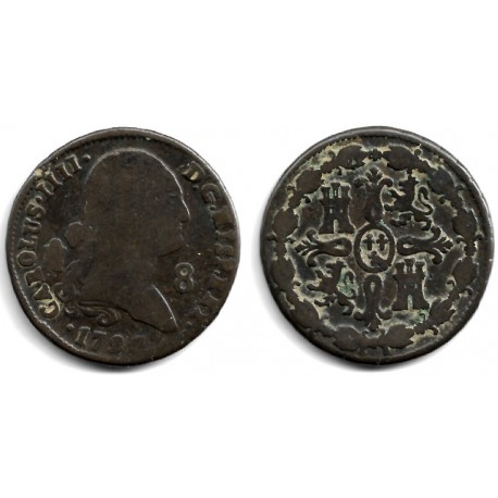 Carlos IV. 1796. 8 Maravedí (BC/BC-) Ceca de Segovia