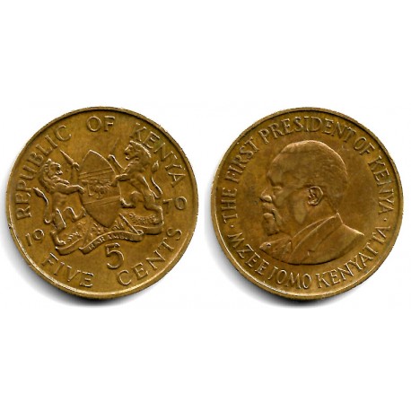(10) Kenia. 1970. 5 Cents (MBC)