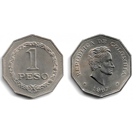 (229) Colombia. 1967. 1 Peso (SC)