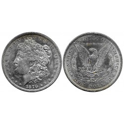 (110) Estados Unidos de América. 1879. 1 Dollar (SC/SC-) (Plata)