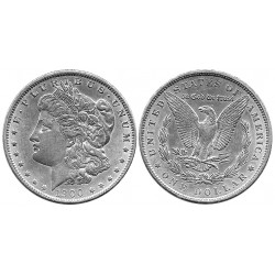 (110) Estados Unidos de América. 1900. 1 Dollar (SC/SC-) (Plata)