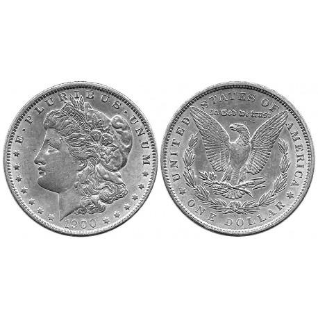 (110) Estados Unidos de América. 1900. 1 Dollar (SC/SC-) (Plata)