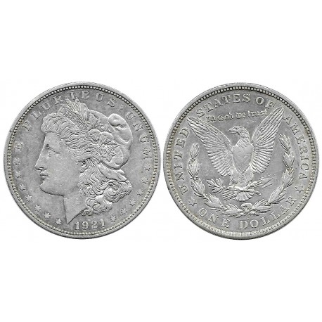 (110) Estados Unidos de América. 1921(D). 1 Dollar (MBC) (Plata)