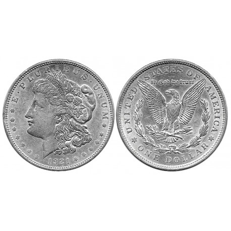 (110) Estados Unidos de América. 1921. 1 Dollar (SC-) (Plata)