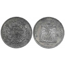 (941.1) Francia. 1977. 50 Francs (EBC+) (Plata)