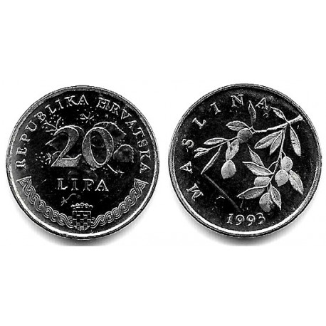 (7) Croacia. 1993. 20 Lipa (EBC+)